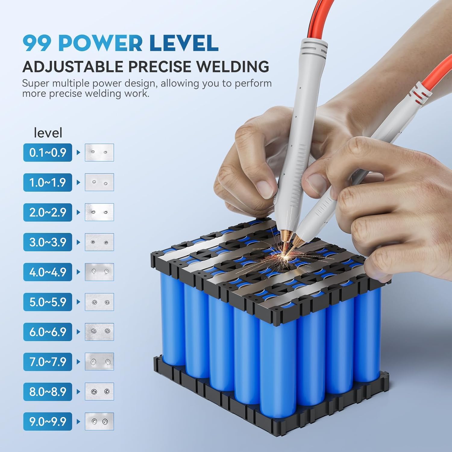 新品 スポット溶接機, 11段ポータブル溶接機, 5000mAh 自動モードミニ 618KPhLfuZL._AC_UF894,